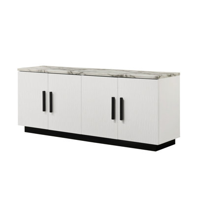 Console avec plateau en faux marbre pour le salon