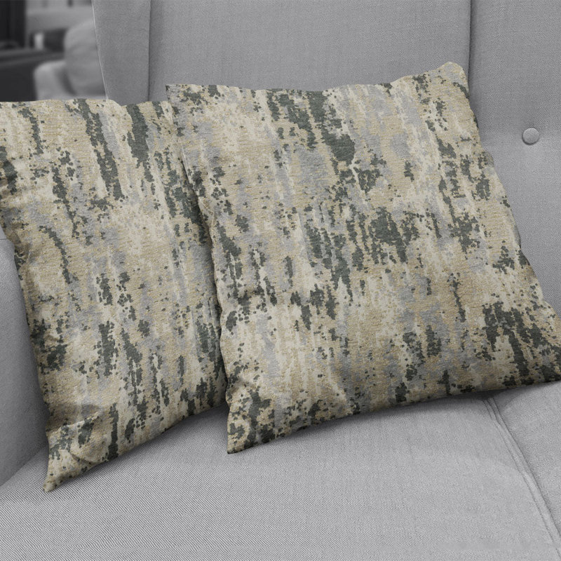 Abbeyshea Marble Chenille Fabric By The Yard, Granite