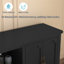 Buffet Gurbachan vintage 4 portes de 150 cm de large avec étagères ouvertes-104823391