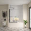 Pare-baignoire pivotant avec verre trempé de 1/4 po et barre à serviettes-115606835