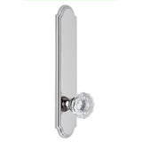Grandeur Arc Tall Plate Privacy with Fontainebleau Crystal Door Knob