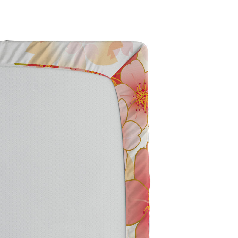 Microfiber Floral Fitted Sheet, Full Fitted Sheet