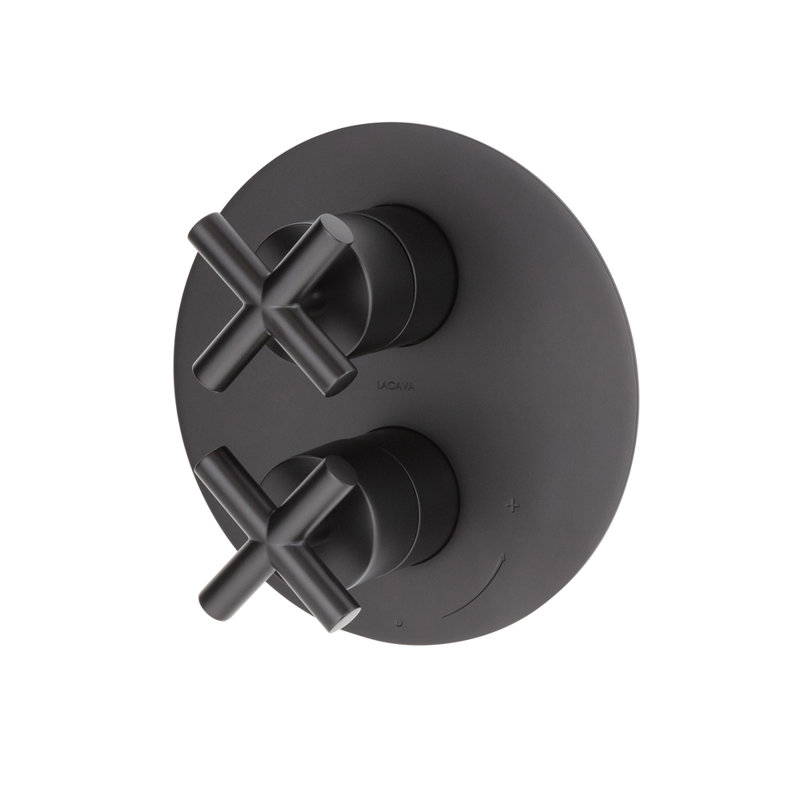 Cigno Progressive Pressure Balancing Mixer With Volume Control, Matte Black