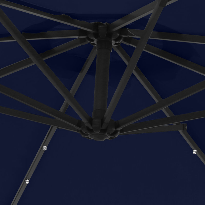 Oullins 3m Cantilever Parasol with Lights, Blue