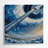Space Space elevator concepts Blue Canvas Wall Art