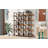 5 Tier Bookcase Home Office Open Bookshelf, Vintage Industrial Style Shelf, MDF Board, Black Metal Frame, Brown