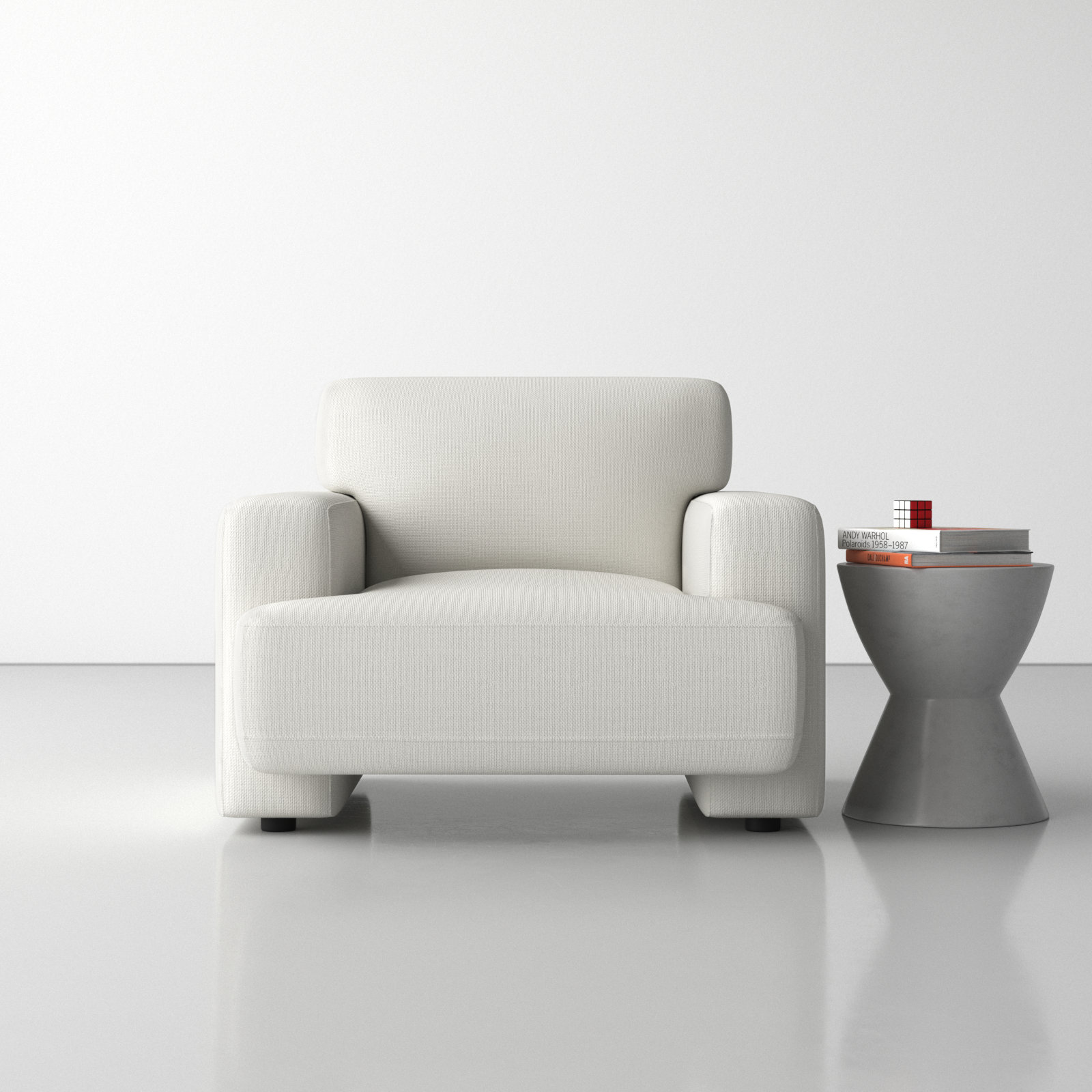 Ives Linen Armchair, Cream Performance