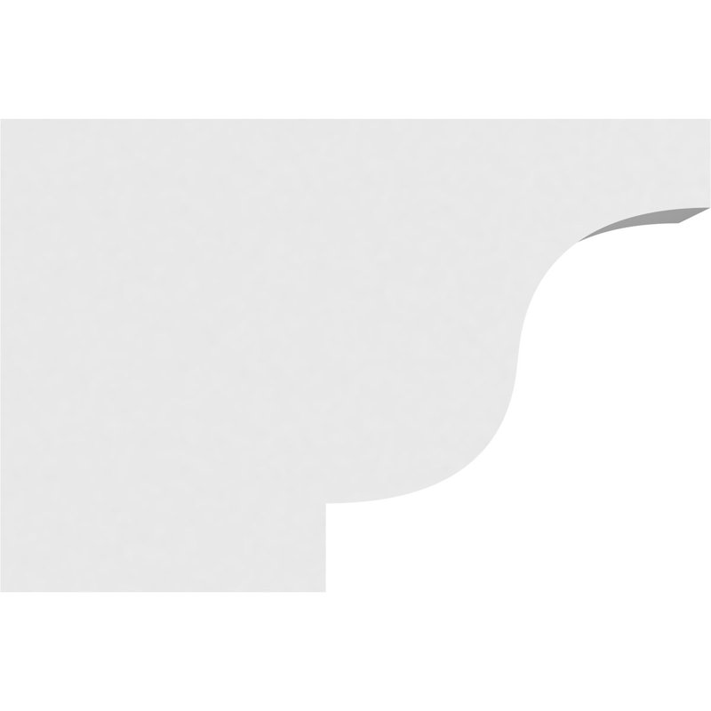 4"W x 8"H x 12"L Standard Newport Architectural Grade PVC Rafter Tail, 8"H x 4"W x 12"D