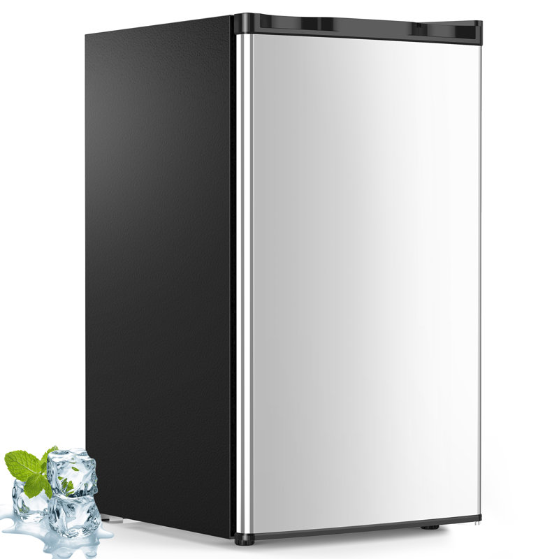 3.2 Cu. Ft. Mini Fridge with Freezer Reversible Door for Flexible Placement, 7 Precise Temp Controls& 2 Easy-Clean Shelves, ldeal for Bedrooms/Offices/Dorms