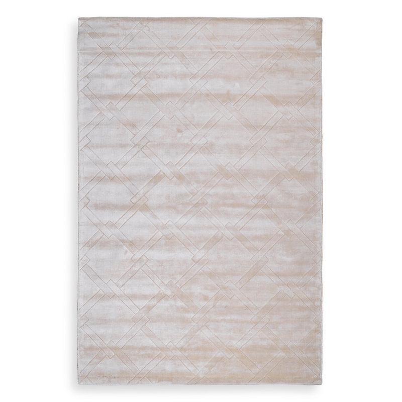 La Belle Geometric Area Rug in Beige, Rectangle 9'10" x 13'2"