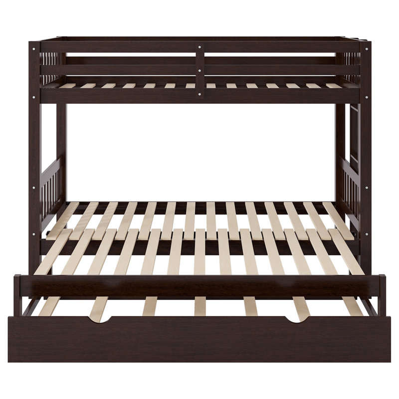Pull-Out Bunk Bed With Trundle, Espresso