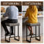 Tabouret de comptoir rembourré avec structure et repose-pieds en métal, tabouret de bar à hauteur de siège sans dossier-149472987-149472985-149472988