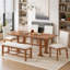 Ensembles de table de salle à manger extensible (doit inclure à la fois la table et la chaise), ferme en bois