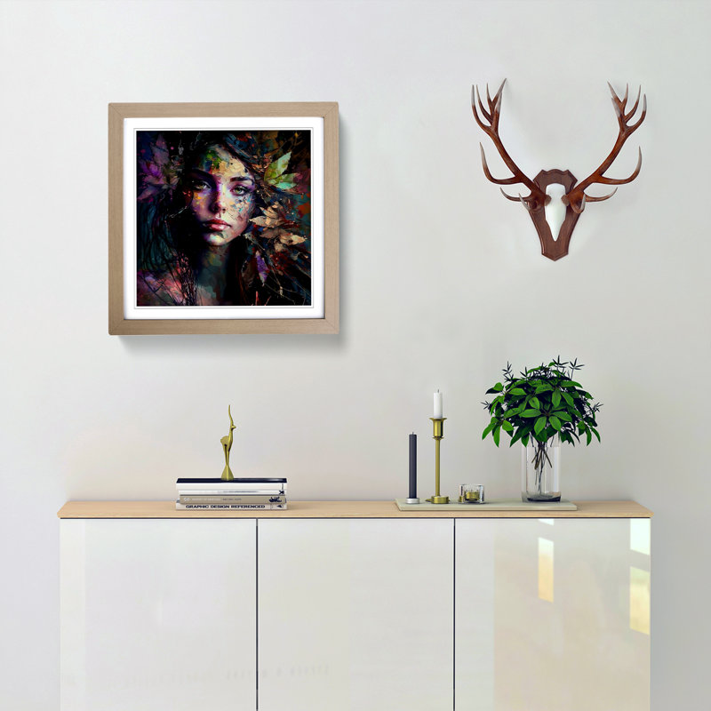 Single Picture Frame Print on Wood, Oak