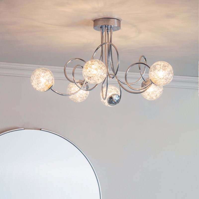 Lacey Glass Semi Flush Mount