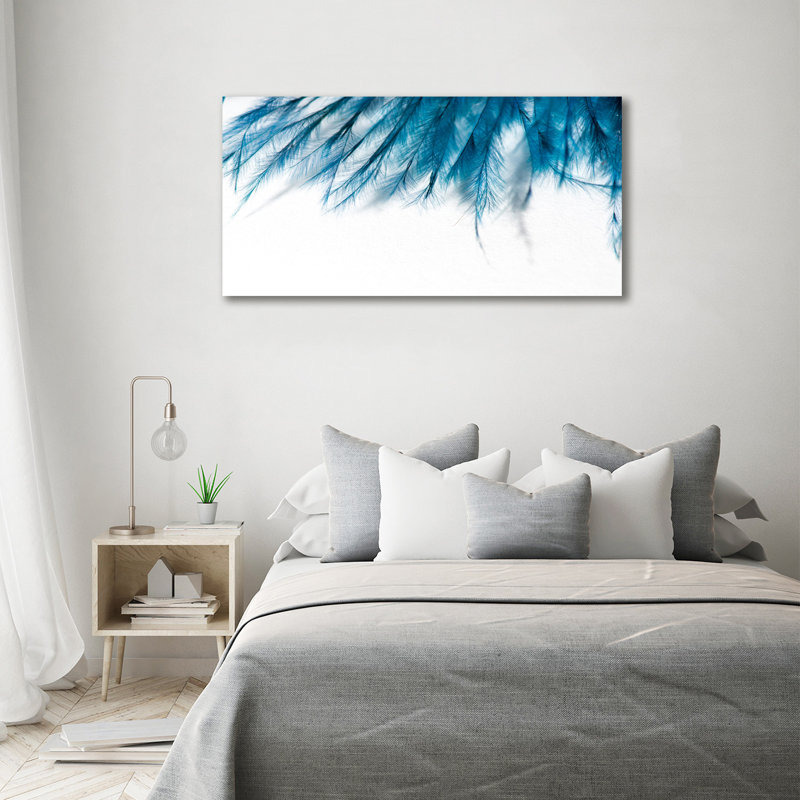 Blue Feathers - Wrapped Canvas Print