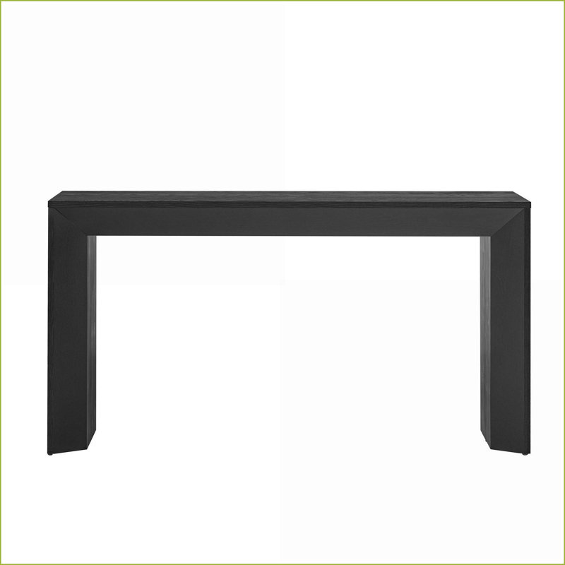 Table basse en placage de bois inspiré du foyer pour le salon / couloir, polyvalente et amp; Robuste, Noir