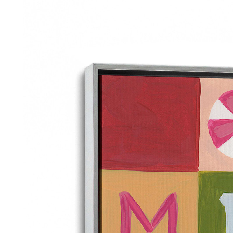 «Holiday Blocks I» par June Erica Vess, reproduction d'art, H 30 po x l 30 po, Argent argent