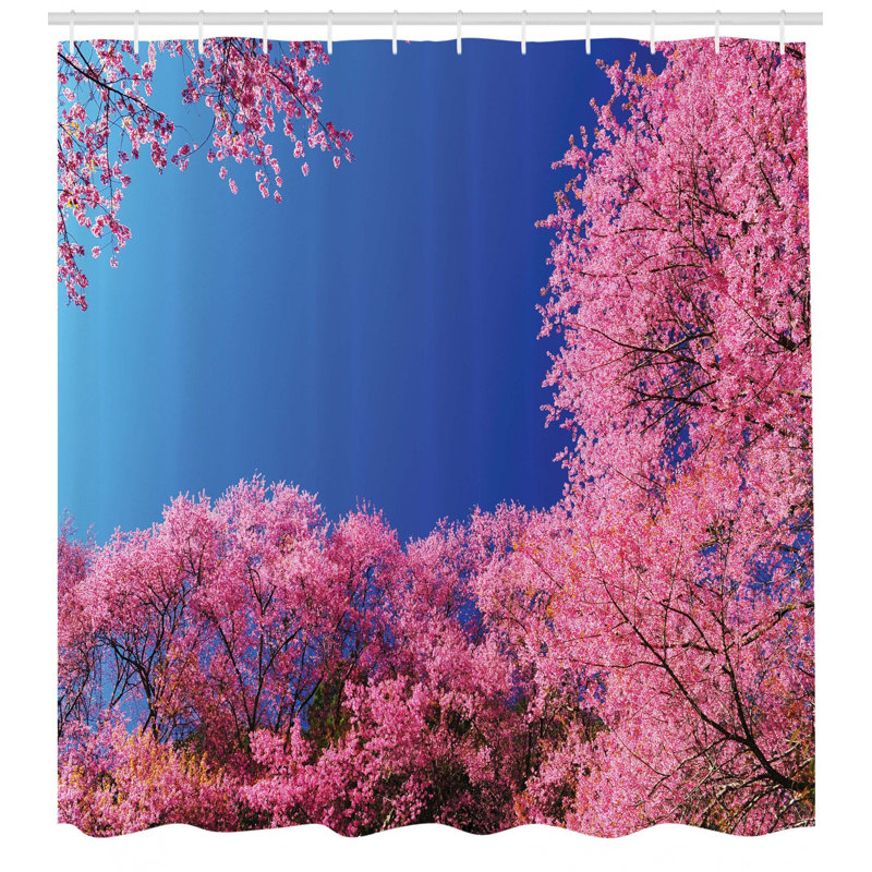 Shower Curtain with Hooks Included, 70" H x 69" W