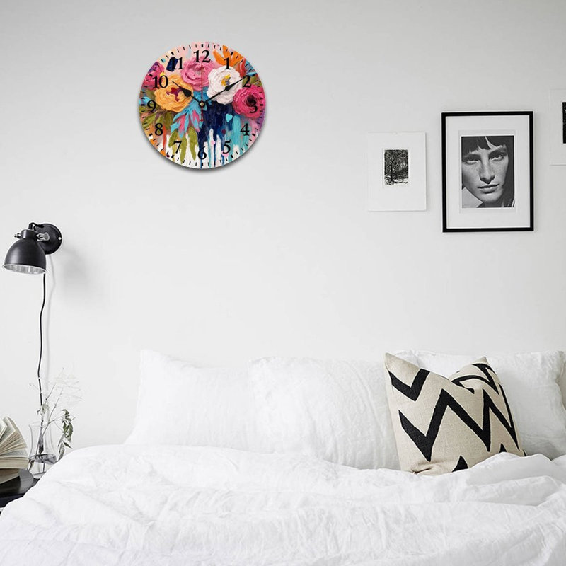 Horloge murale multicolore 12 x 12 po