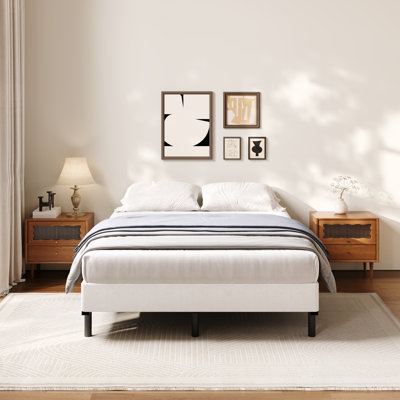 7 Inch Queen Box Spring for Queen Bed, High Profile Bed Base with Cover, 3500 LBS Heavy Duty Support, Metal Mattress Foundation, Easy Assembly, Noise Free