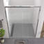 Porte de douche coulissante double en verre trempé transparent 1/4 "de 6 mm avec quincaillerie, largeur réglable et pour salle de bain Chanfrein