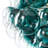 3-Light Gradual Teal Glass Bubble Globe Chandelier