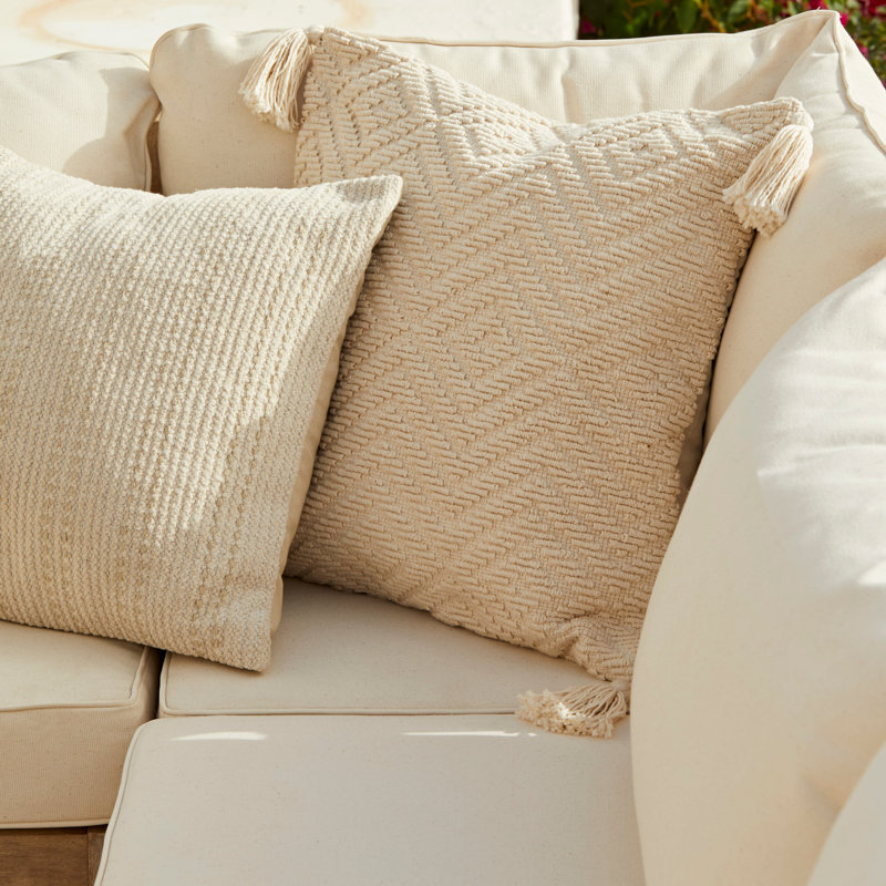 Rope Wooden Corner Sofa - Sand