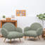 Accent Sherpa Chair Comfy Modern Living Room Chair Fabric Mid Century Bedroom Chair With Legs Arm Chair For Reading Bedroom Single (Set Of 2)-1563488891-1563488895