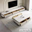 Table basse White Stone + Bois manufacturé-1423000226-1423000224