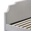 Lit de jour en velours Peridot Dove Grey avec couchette (simple)