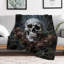 Jeté en flanelle de luxe Skull-133686419