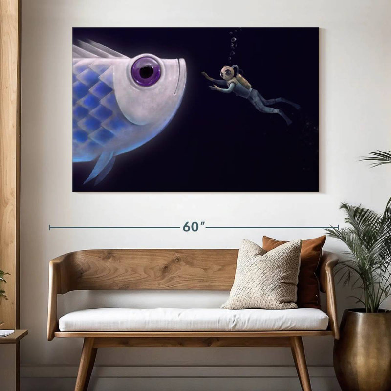 Kelan Deep Sea Fish Encounter, 34" H x 51" W
