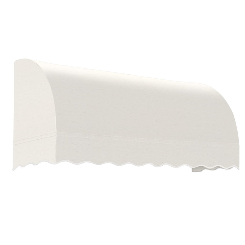 Awntech Savannah Acrylic Fabric Fixed Awning, Oatmeal Tweed, 31" H x 100.5" W x 24" D