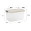 Wham Clip 4x 7L Rectangular Plastic Storage Boxes with Secure Clip Lock Lids. L:39 x W:24 x H:10.5cm Clear/Green Milieu/Stone-107097824