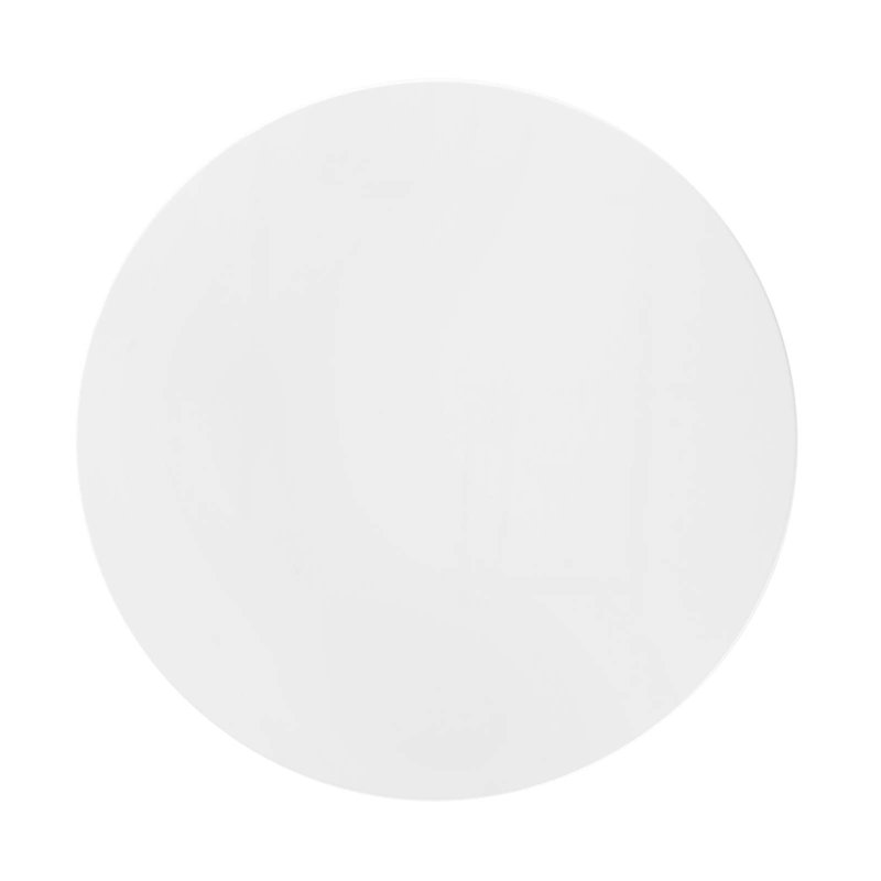 Mid-Century Modern 40" Round White Dining Table with Gold Metal Base