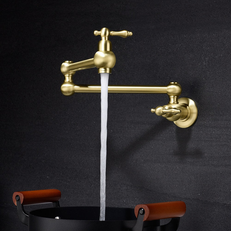 Robinet remplisseur avec accessoires, Or brossé