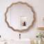 Miroir mural rond en bois 23,62 po