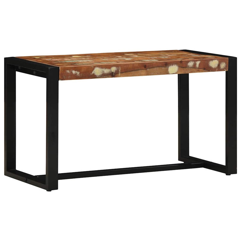 Bench 35x45 Cm Solid Rough Wood Mango, Black/Multicolour Brown, 45cm H x 80cm W x 35cm D