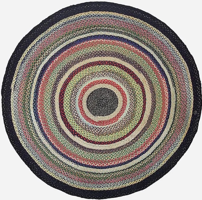 Tapis tressé coloré