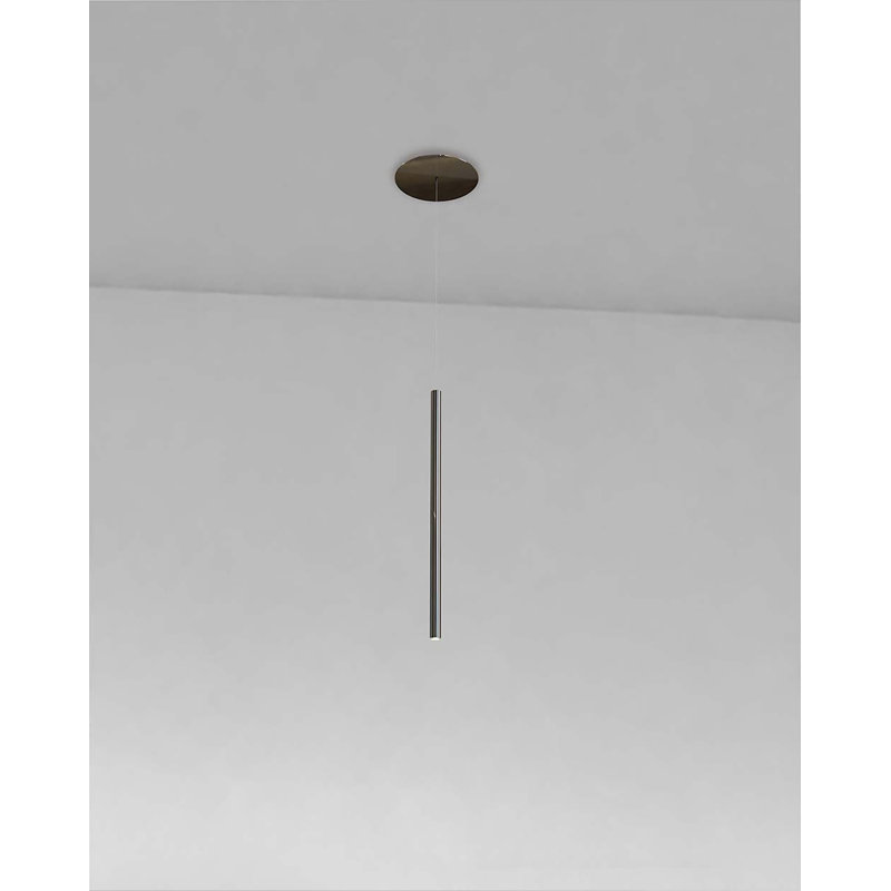Lungo - Pendant - 1"W x 23.6"H - Dark Reflex, Dark Reflex, 1"W x 23.6"H