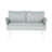 Mariano Steel Loveseat And Table, Off White+Grey-1079544994-1079544999