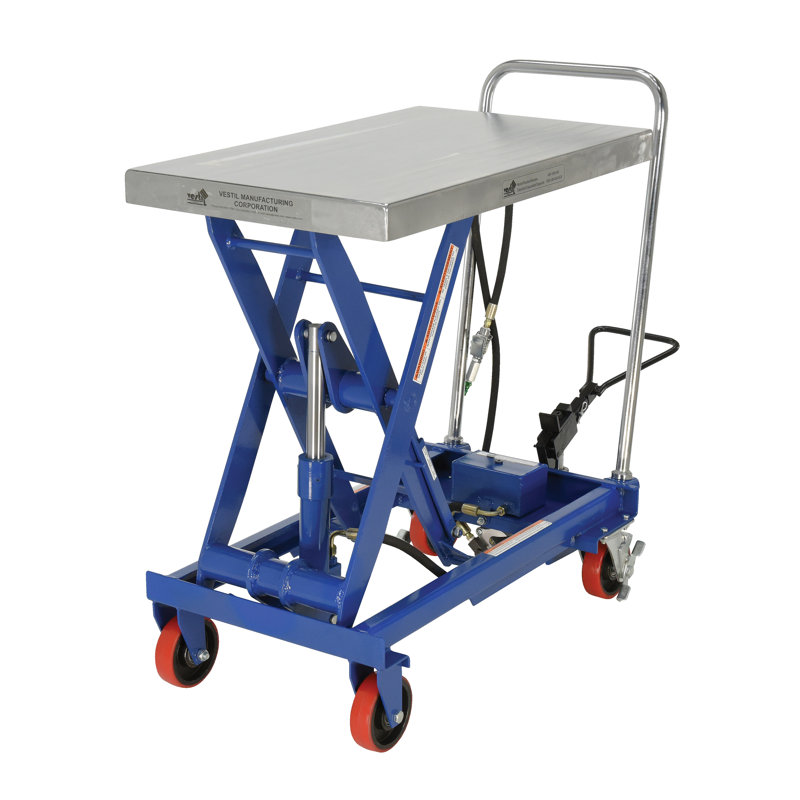 Utility Cart with Wheels, 38.5" H x 31.5" W x 78.32" D, Carbon steel