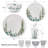 Mikasa Watercolor Forest 16-Piece Lightweight Chip-Resistant Bone China Dinnerware Set, Service for 4