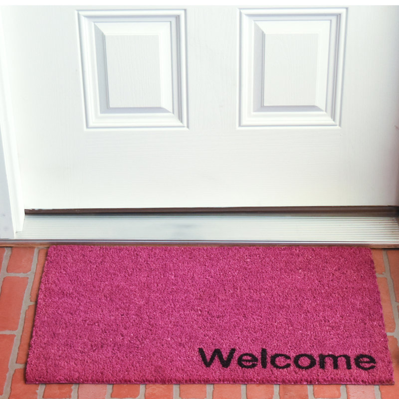 Tapis d'entrée antidérapant Kasper, L 24 po x L 36 po, Magenta