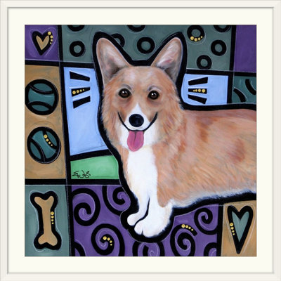 «Dunadry Pembroke Welsh Corgi Pop Art» par Eric Waugh, reproduction d'art graphique