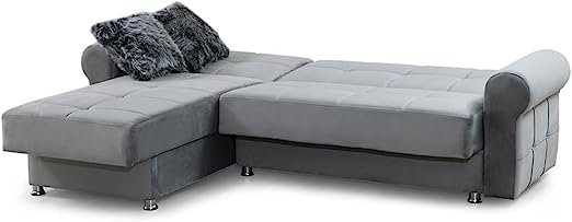 Canapé modulaire réversible Rollo, Mélange de polyester gris