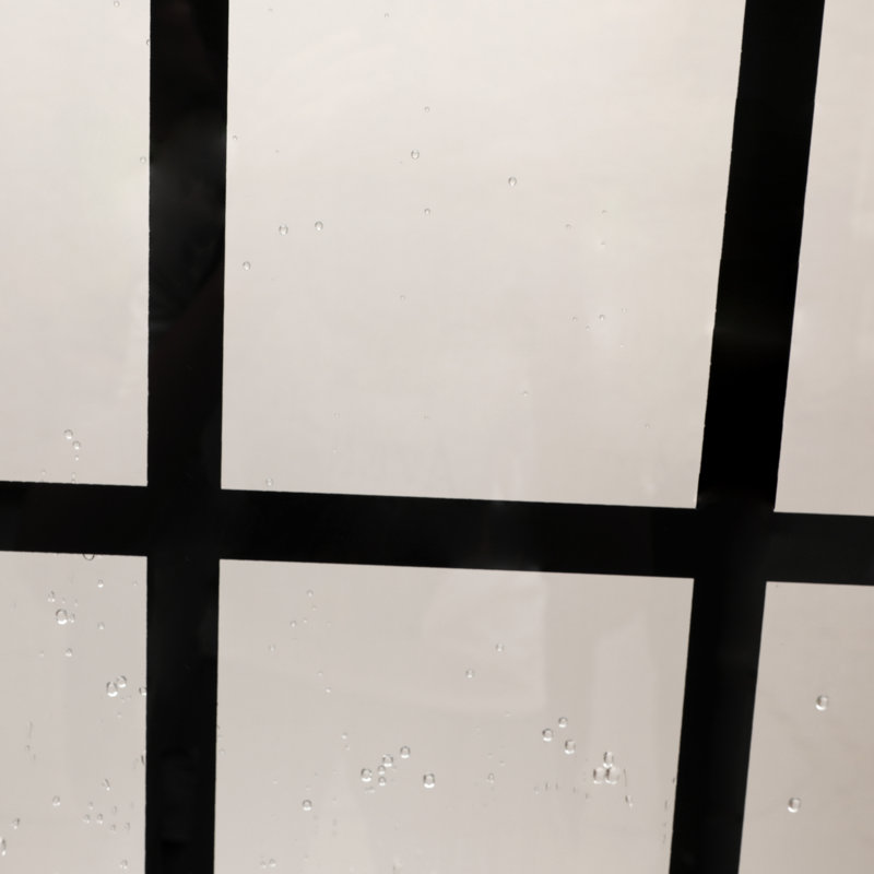 Porte de douche fixe noire matte l 38 po x H 72 po - panneau simple, transformateur pour salle de bain dans un élément moderne et élégant