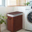 Panier à linge en bambou naturel avec couvercle et poignées, doublure amovible, idéal pour la salle de bain, la chambre à coucher et la salle de lavage-700364862-700364857