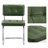 Aveon 19.3" H Mid-Century Modern Tufted Faux Leather Side Dining Chair with Steel Frame-353112184-375947237